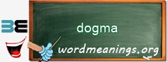 WordMeaning blackboard for dogma